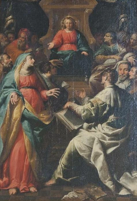 Gian Giacomo Barbelli - Gesù nel tempio tra i dottori, Santa Maria Assunta in Ombriano